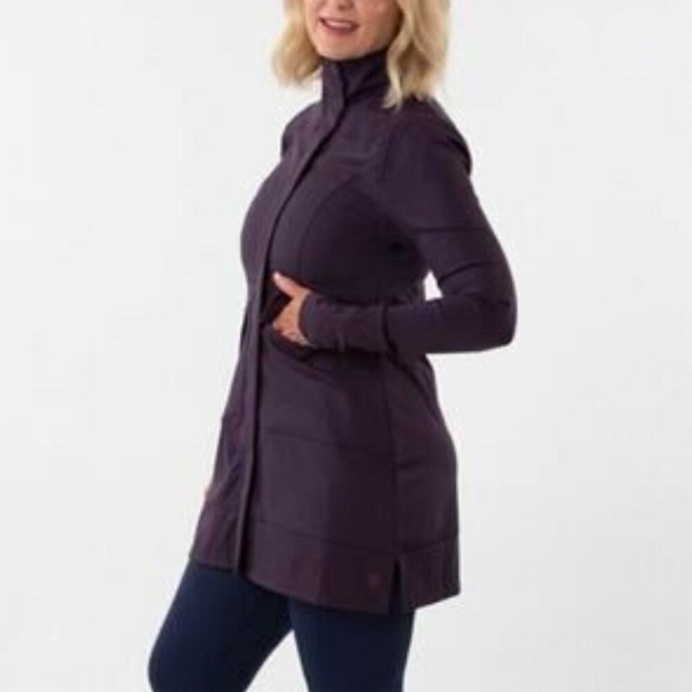 Any Age Wear Sedona XLong High Collar Jacket Sz 2X Regal Plum NWT